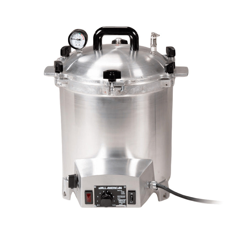 All American Model 50X Electric Sterilizer, 25-Quart Capacity, Shown on White Background