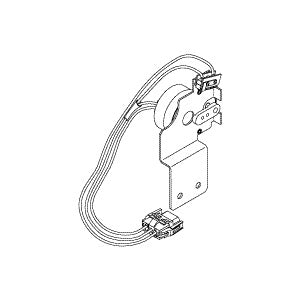 Technical Drawing of a Midmark Door Motor Assembly on a White Background