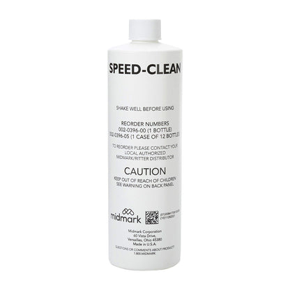 Bottle of Midmark Speed-Clean Cleaning Solutions for Midmark Autoclaves on White Background