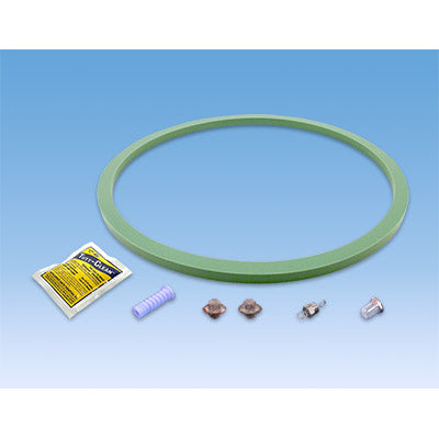 Tuttanuer PM Kit  for 2540M Sterilizers - Door Gasket, Fill/Vent Mesh Chamber Filter, Door Bellow, Rubber Boot, Air Jet Valve, Tutt.Clean Shown on a Blue Background