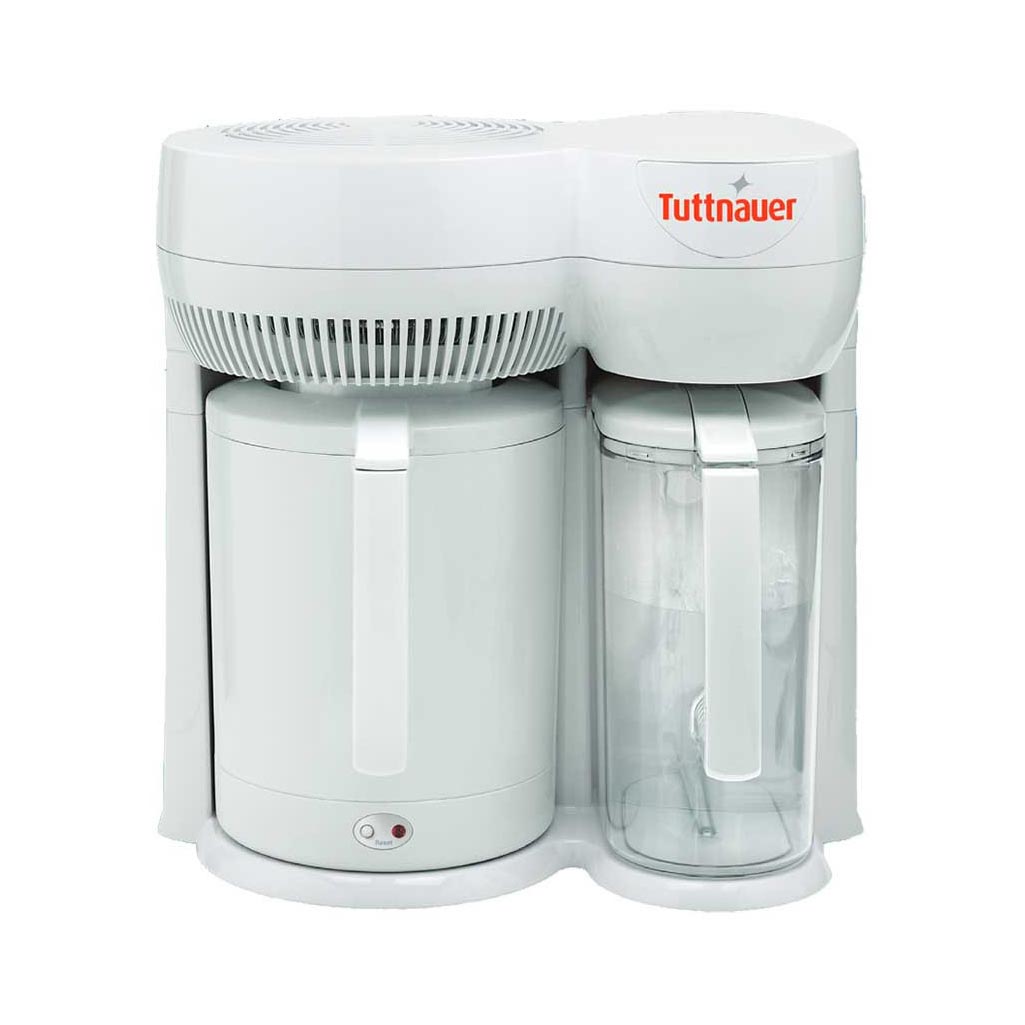 Tuttnauer White Water Distiller with Jug on a White Background 